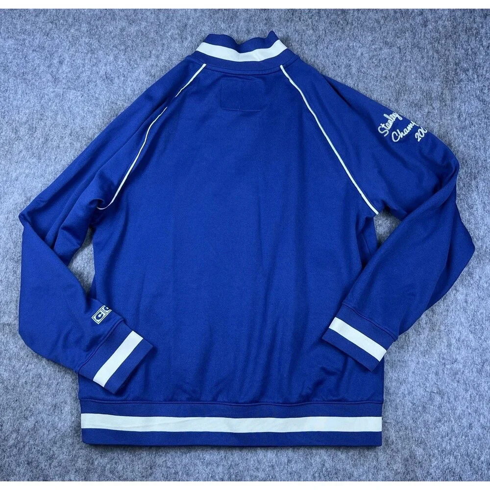 Vtg CCM Tampa Bay Lightning Men's Jacket Zip Up Stanley Cup 2004 Blue Size XL
